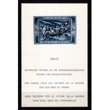 Velgørenhed for krigsofre i miniark - ustemplet.